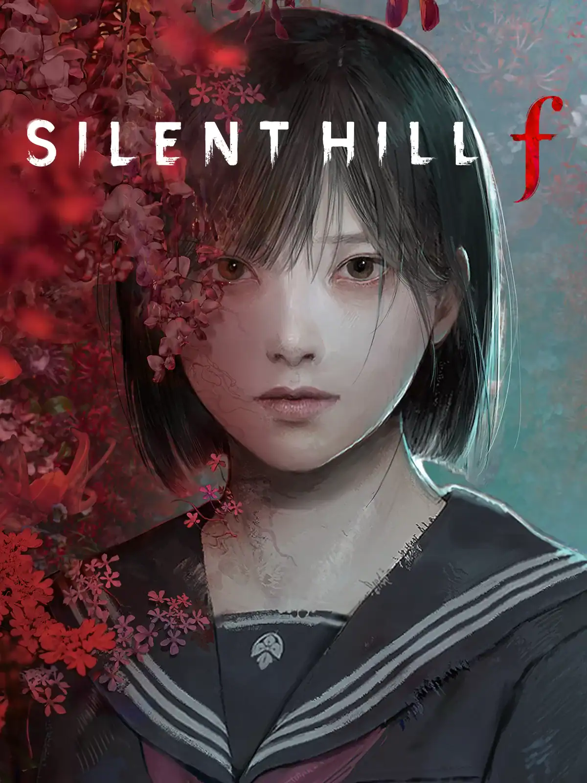 Fantasia de personagem de jogo Silent Hill com jovem mulher com cabelo preto e uniforme escolar japonesa, elementos sombrios e ambientais impressionantes, foco em horror psicológico e atmosferas assustadoras, design de arte digital de alta qualidade, perfeito para fãs de jogos de terror e horror psicológico.